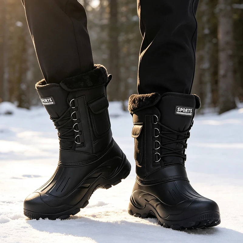 Męskie zimowe buty śniegowce b – Fishing Hook Size recenzja i cena
