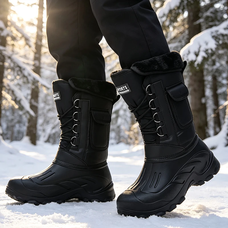Męskie zimowe buty śniegowce b – Fishing Hook Size recenzja i cena