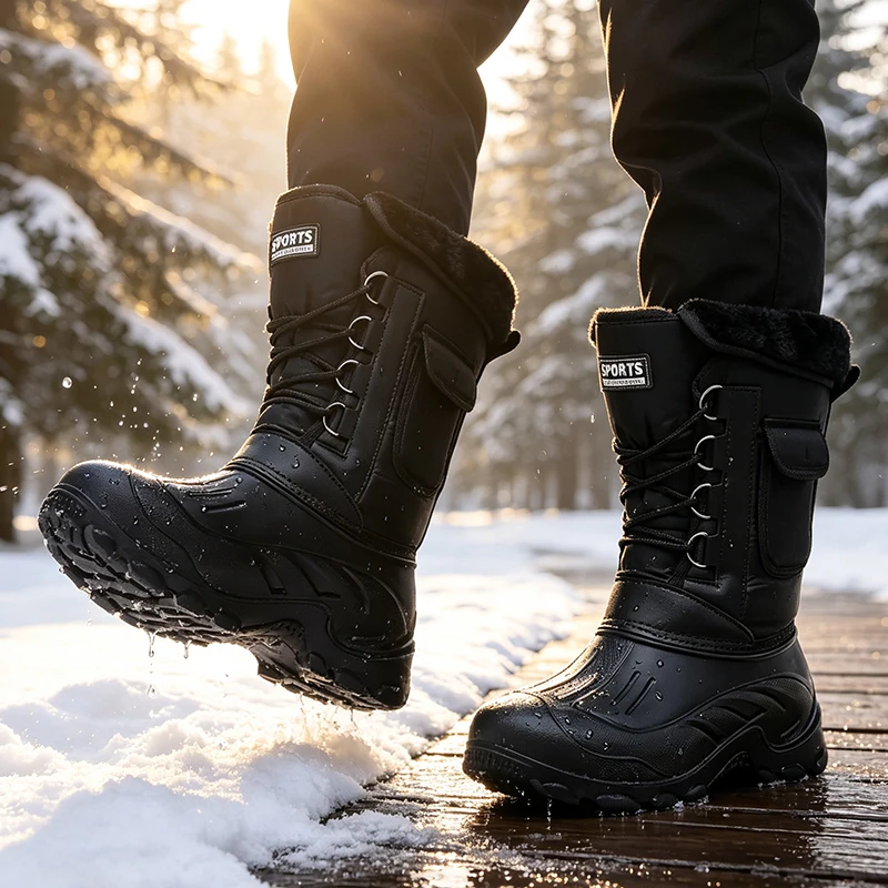 Męskie zimowe buty śniegowce b – Fishing Hook Size recenzja i cena